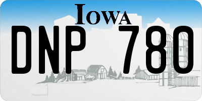 IA license plate DNP780