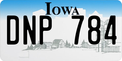 IA license plate DNP784