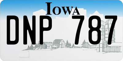 IA license plate DNP787