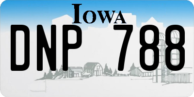 IA license plate DNP788