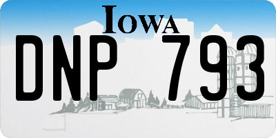 IA license plate DNP793