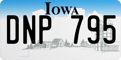 IA license plate DNP795