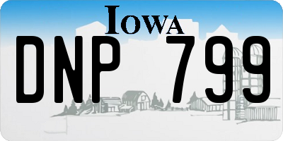 IA license plate DNP799
