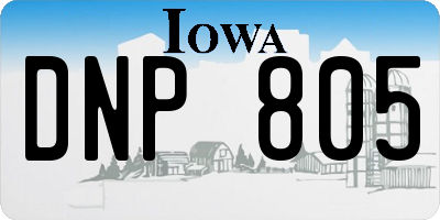 IA license plate DNP805
