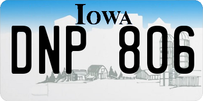 IA license plate DNP806