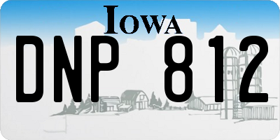 IA license plate DNP812