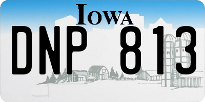 IA license plate DNP813