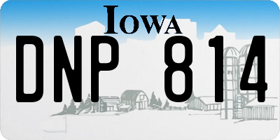 IA license plate DNP814