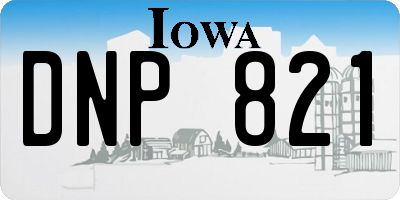 IA license plate DNP821