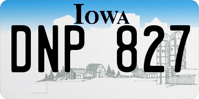 IA license plate DNP827