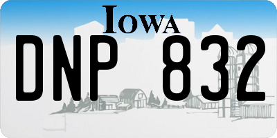 IA license plate DNP832