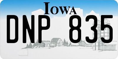 IA license plate DNP835