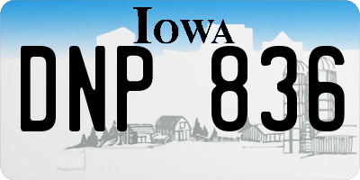 IA license plate DNP836