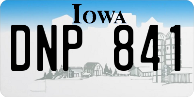 IA license plate DNP841