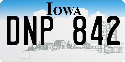 IA license plate DNP842