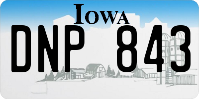IA license plate DNP843