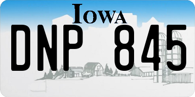 IA license plate DNP845