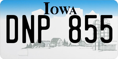 IA license plate DNP855