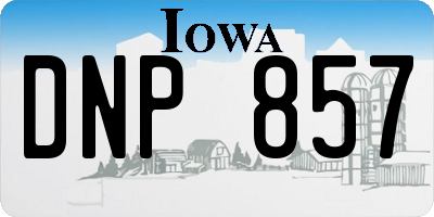 IA license plate DNP857