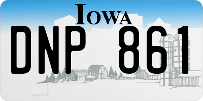 IA license plate DNP861