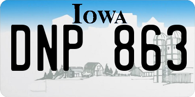 IA license plate DNP863