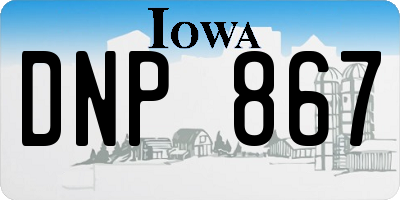 IA license plate DNP867