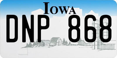 IA license plate DNP868
