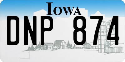 IA license plate DNP874
