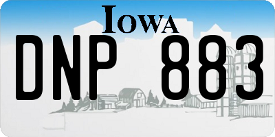 IA license plate DNP883