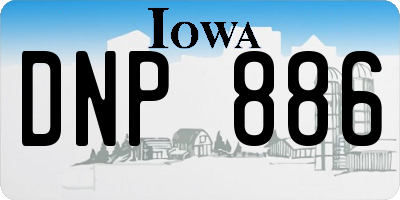 IA license plate DNP886