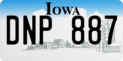 IA license plate DNP887