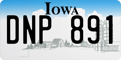 IA license plate DNP891