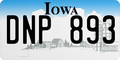 IA license plate DNP893