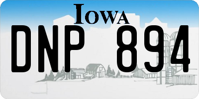 IA license plate DNP894