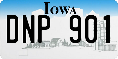 IA license plate DNP901