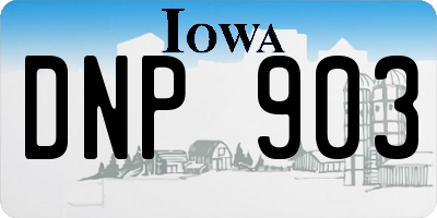 IA license plate DNP903