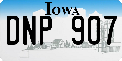 IA license plate DNP907