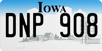 IA license plate DNP908