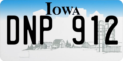IA license plate DNP912
