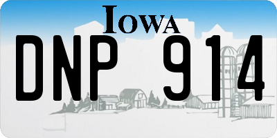 IA license plate DNP914