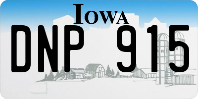IA license plate DNP915
