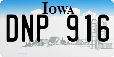 IA license plate DNP916
