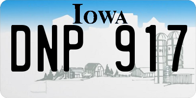 IA license plate DNP917