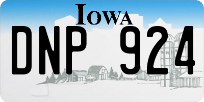 IA license plate DNP924