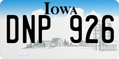 IA license plate DNP926