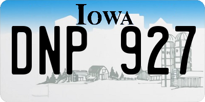 IA license plate DNP927