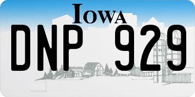 IA license plate DNP929