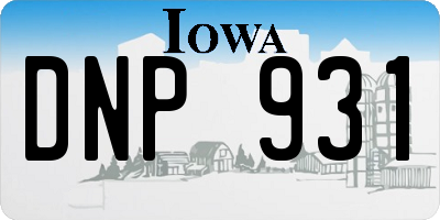 IA license plate DNP931