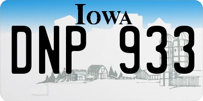 IA license plate DNP933