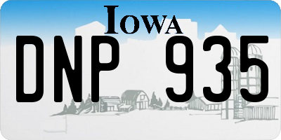IA license plate DNP935